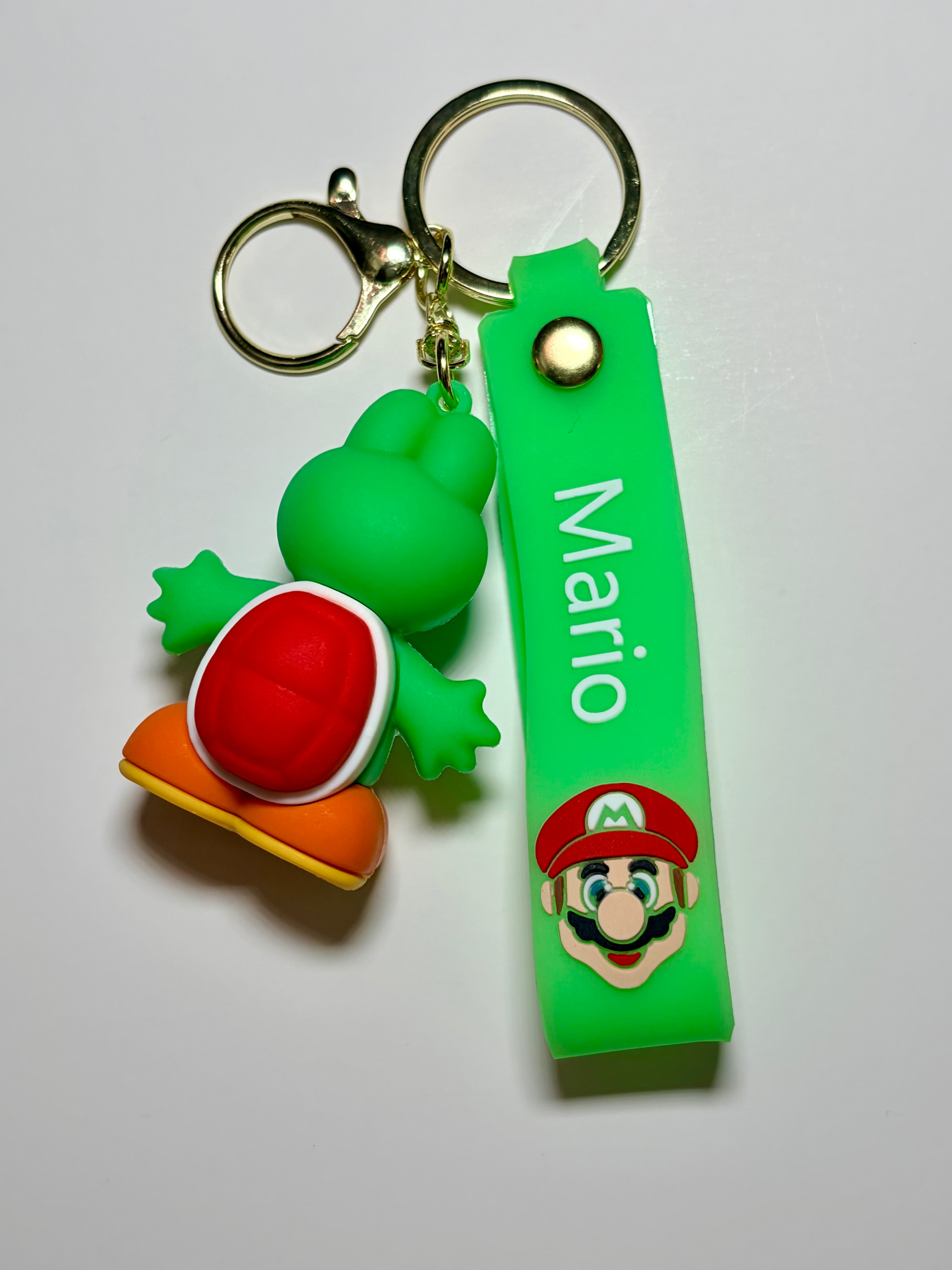 Yoshi Silicone Keychain with Green Wristband