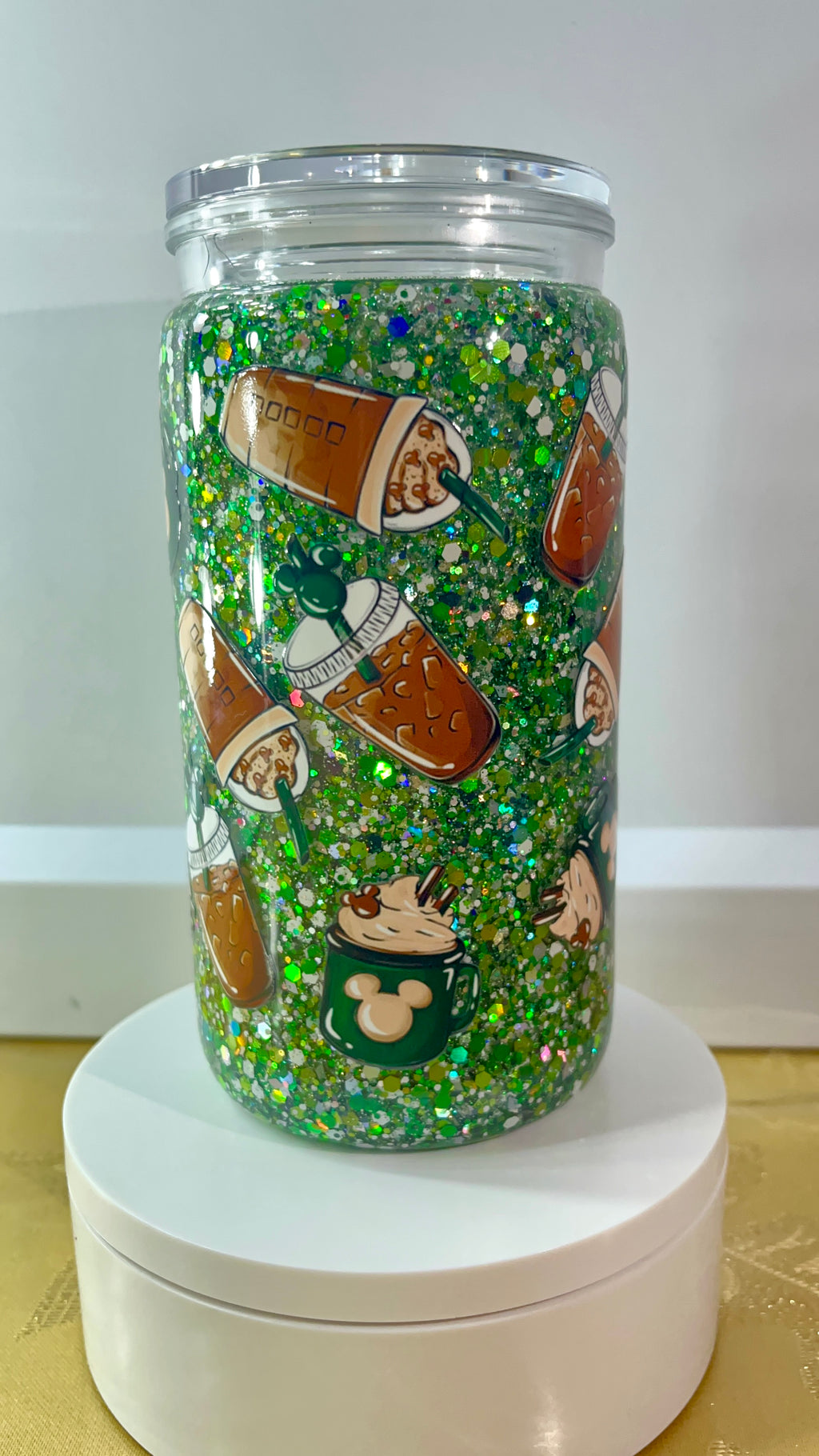 Starbucks Glitter Snowglobe Tumbler Cup (16oz)