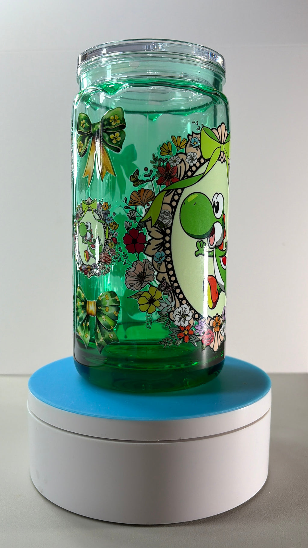 Yoshi Honey Drip Snowglobe Tumbler Cup (16oz)