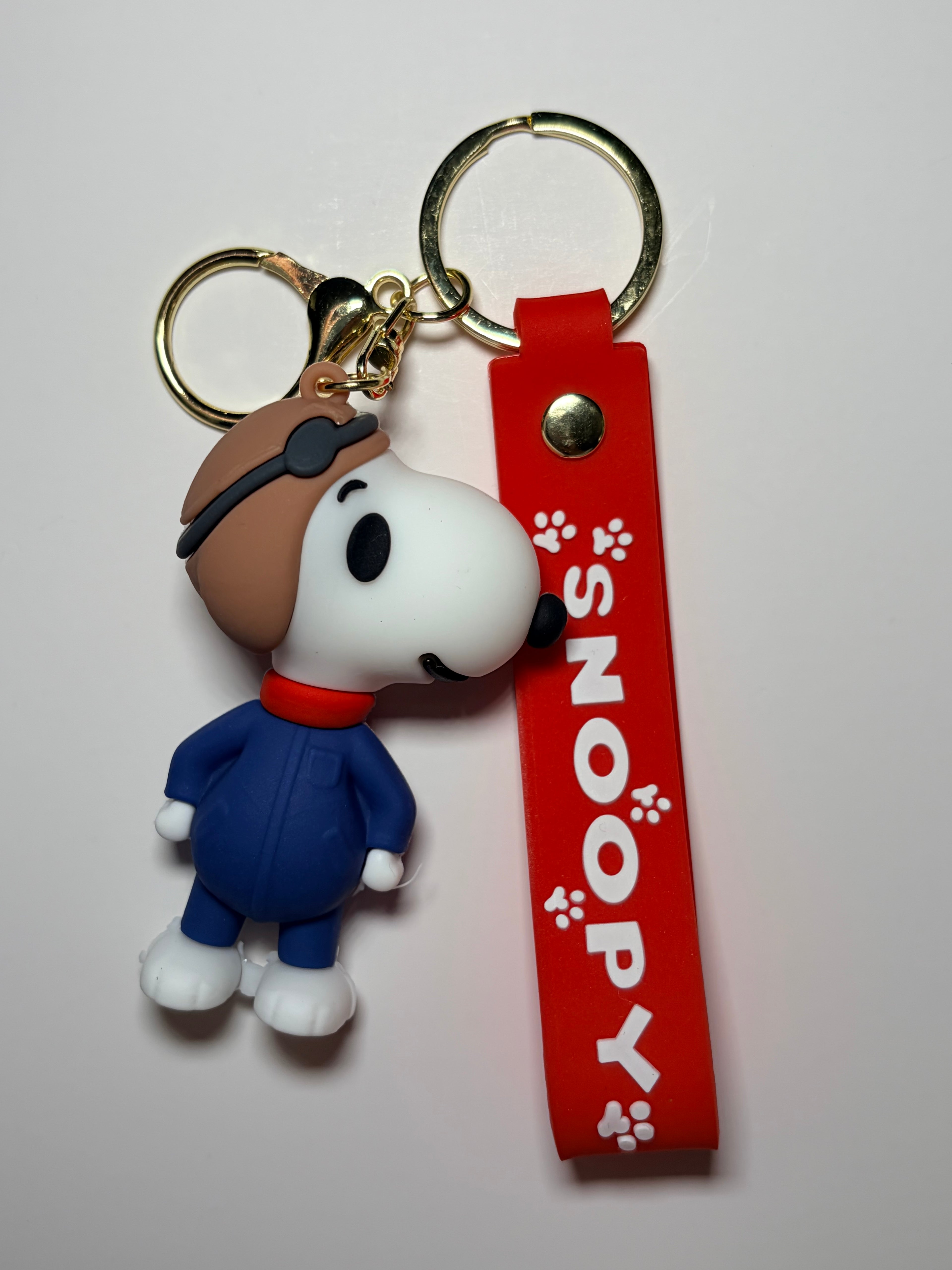 Pilot Snoopy Keychain with Red Wristband