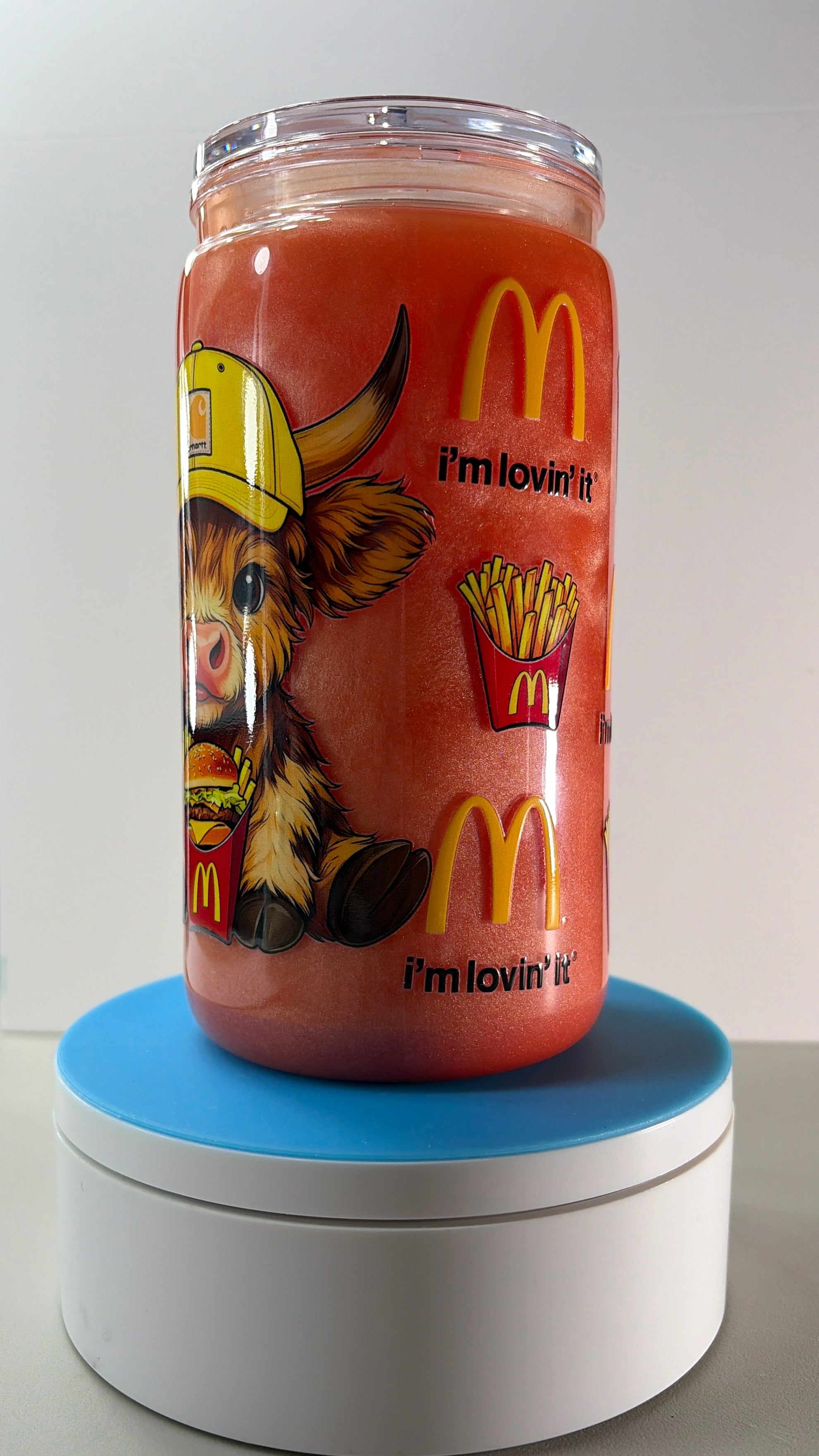 McDonald’s Cow Cateye Snowglobe Tumbler Cup (16oz)