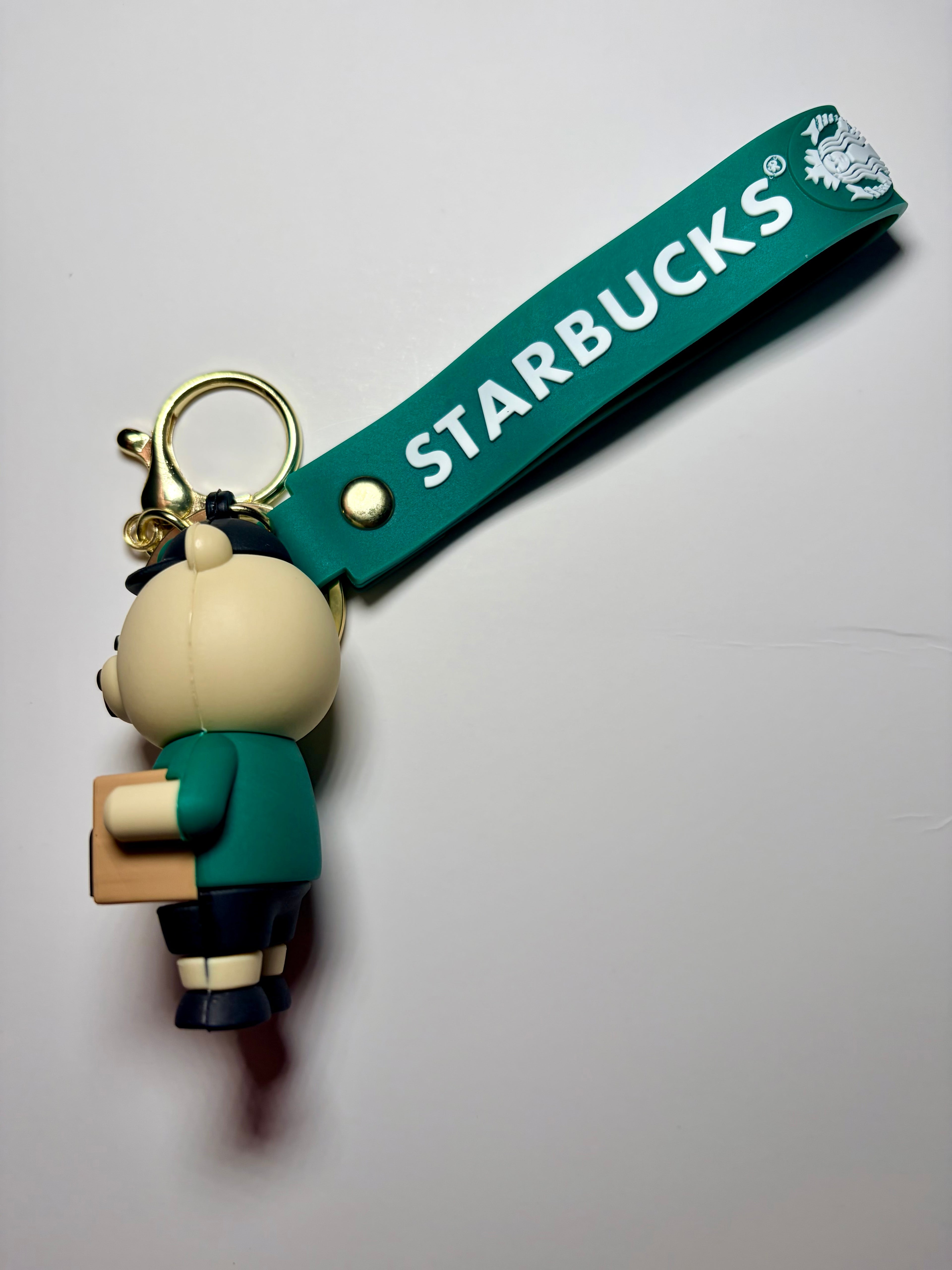 Cute Starbucks Bearista with Cat Box Keychain