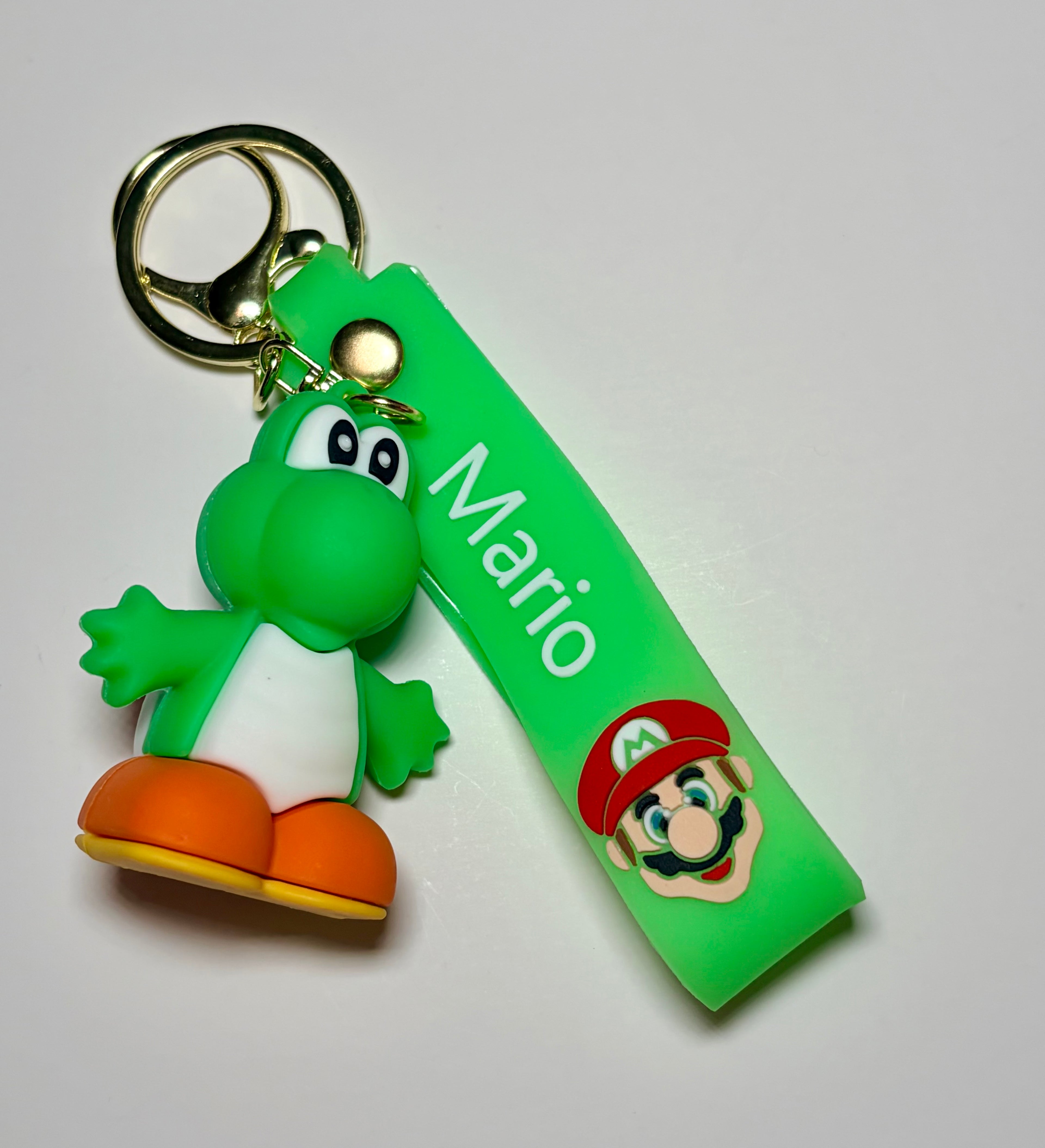 Yoshi Silicone Keychain with Green Wristband