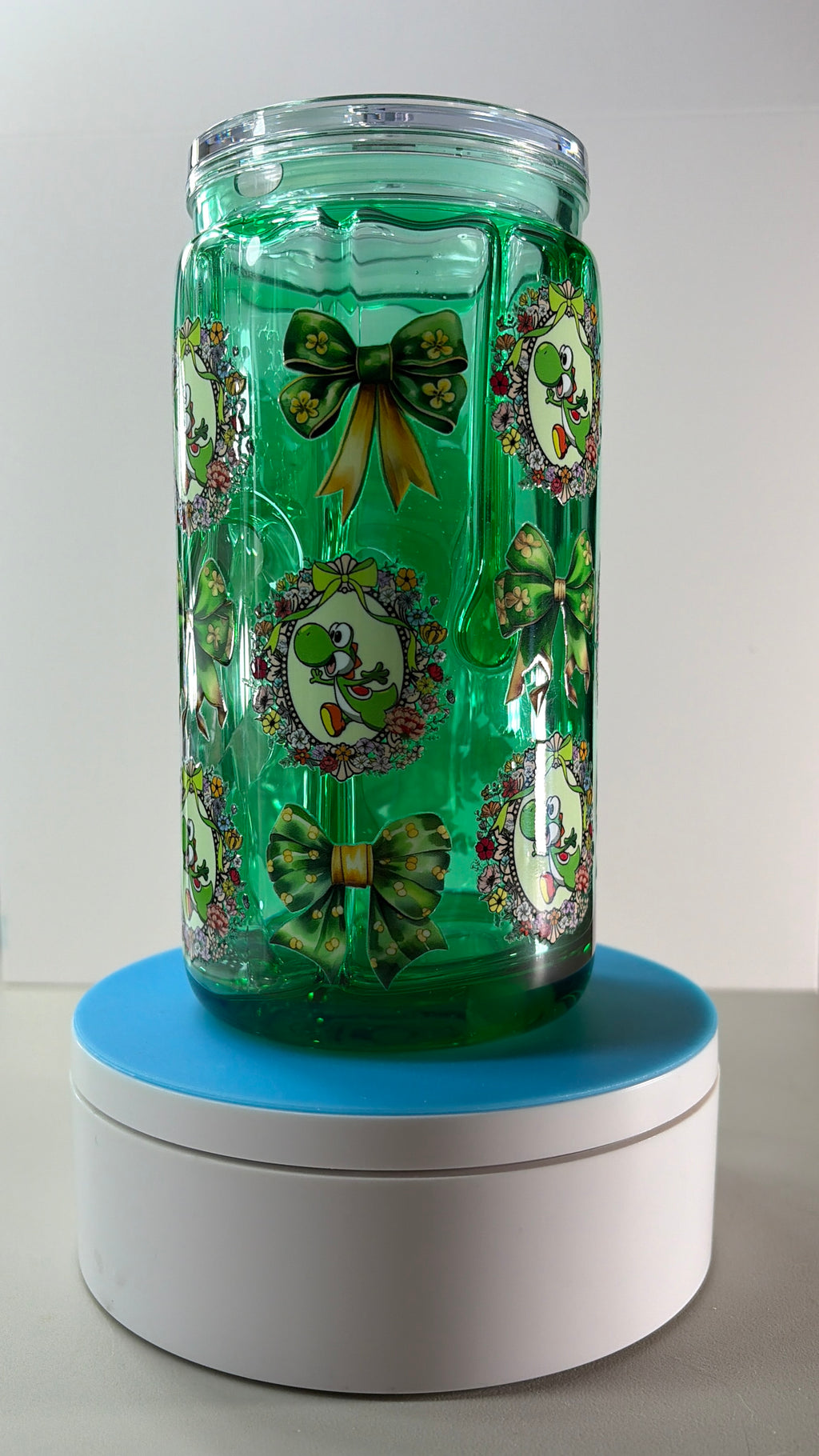 Yoshi Honey Drip Snowglobe Tumbler Cup (16oz)