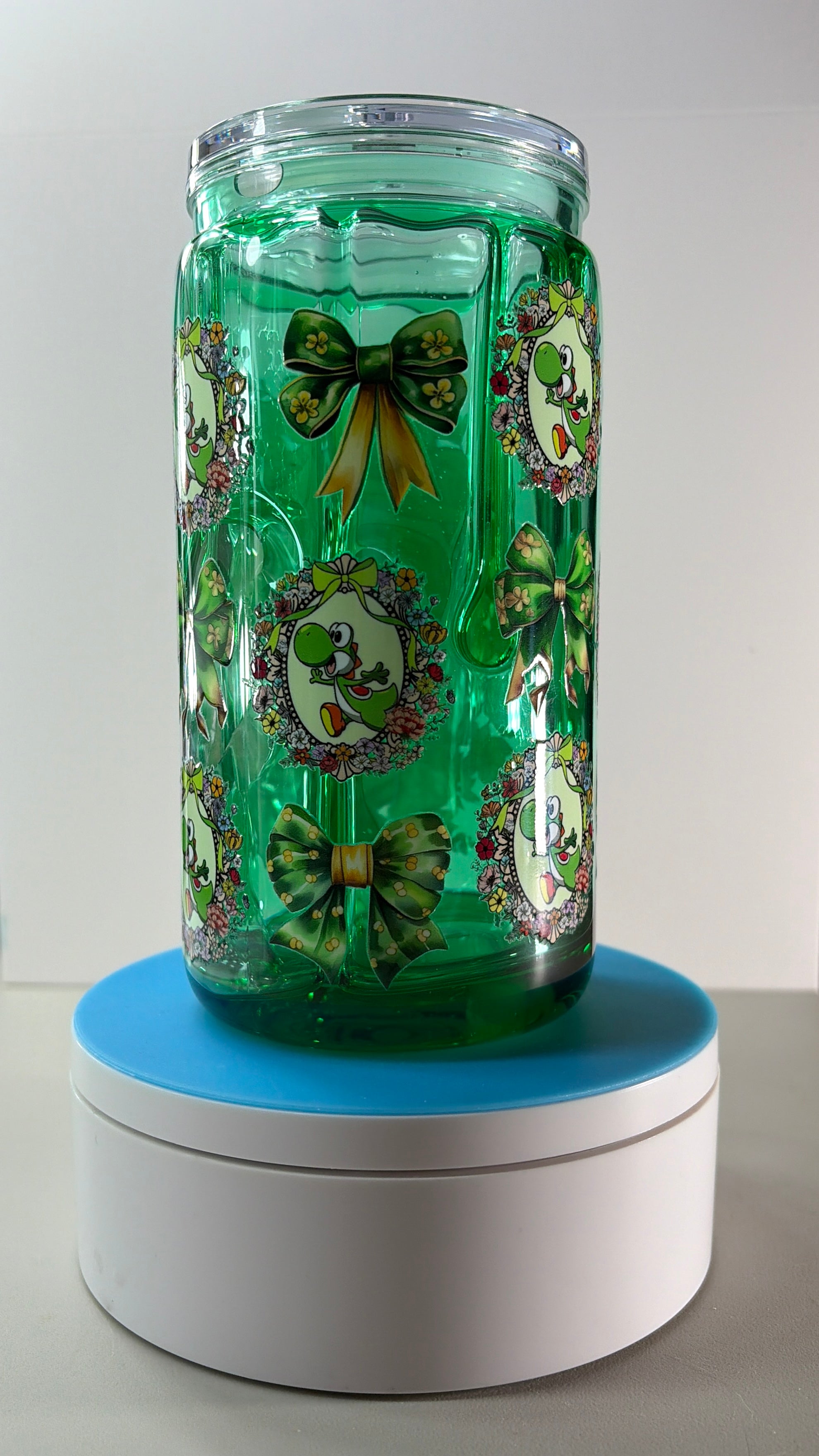 Yoshi Honey Drip Snowglobe Tumbler Cup (16oz)