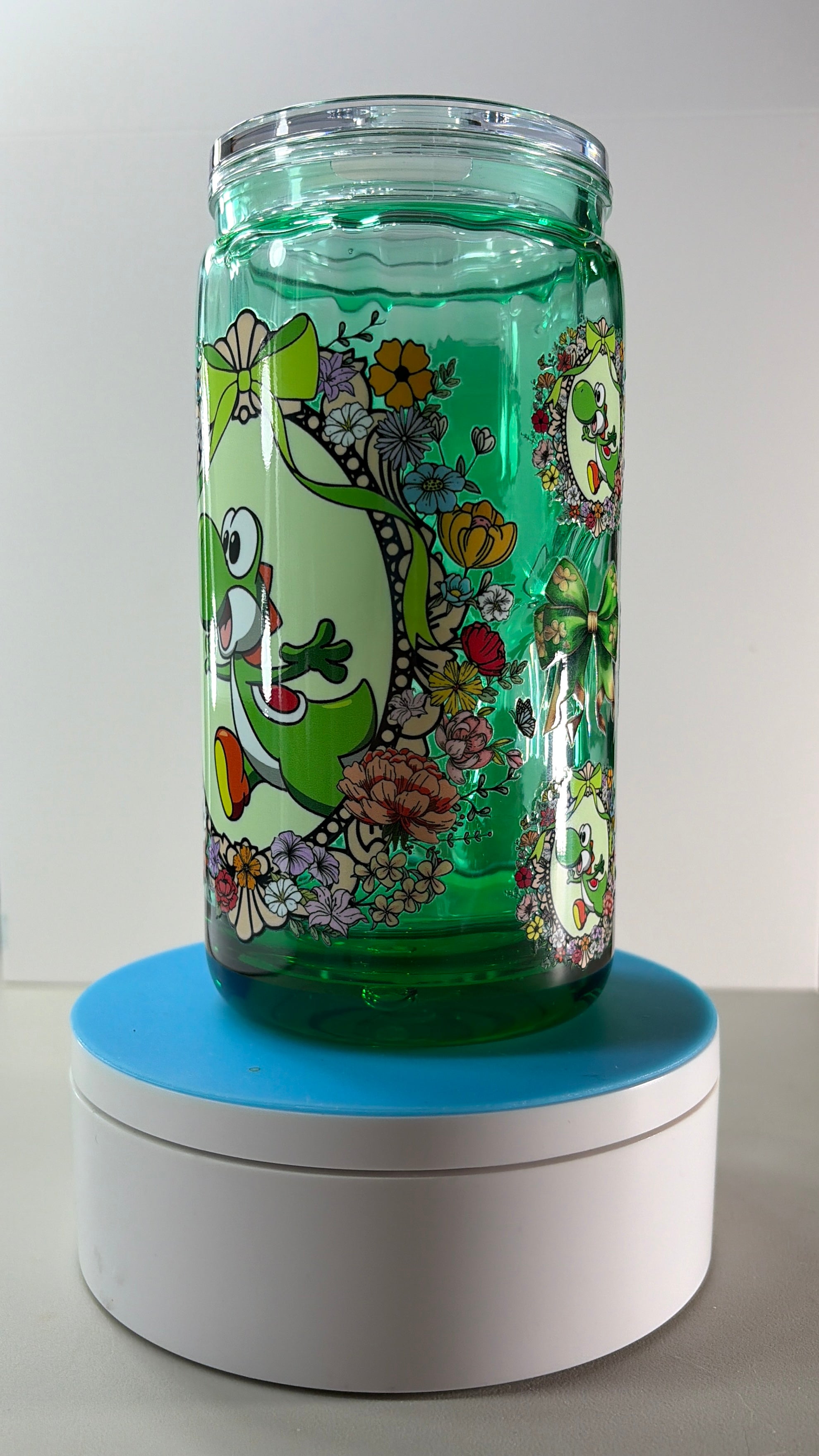 Yoshi Honey Drip Snowglobe Tumbler Cup (16oz)