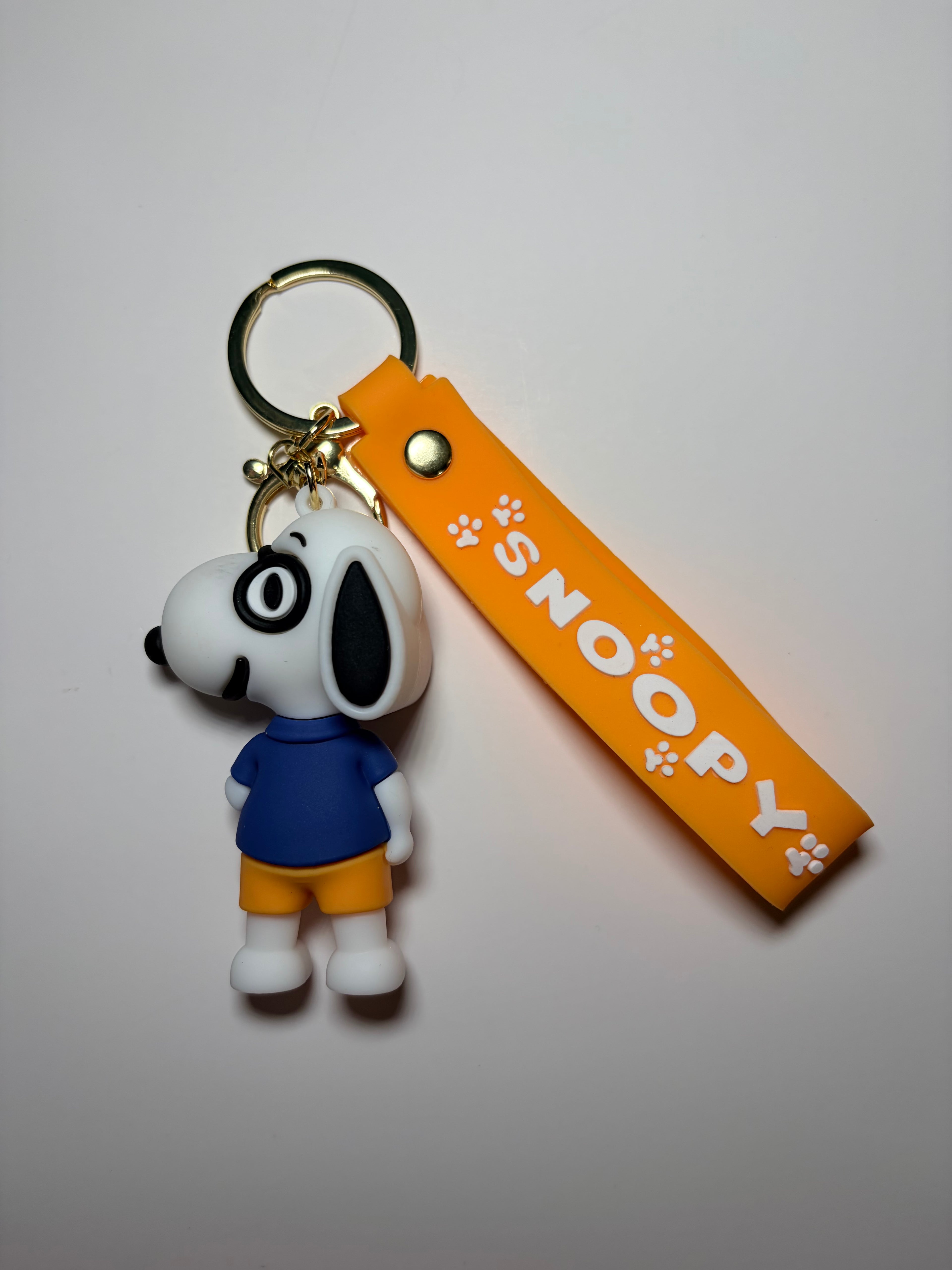 Teacher Snoopy Keychain with Orange Wrist Strap