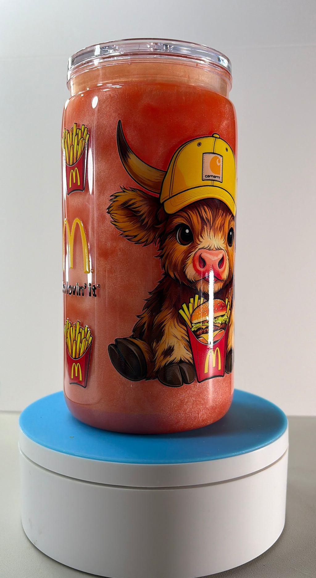 McDonald’s Cow Cateye Snowglobe Tumbler Cup (16oz)