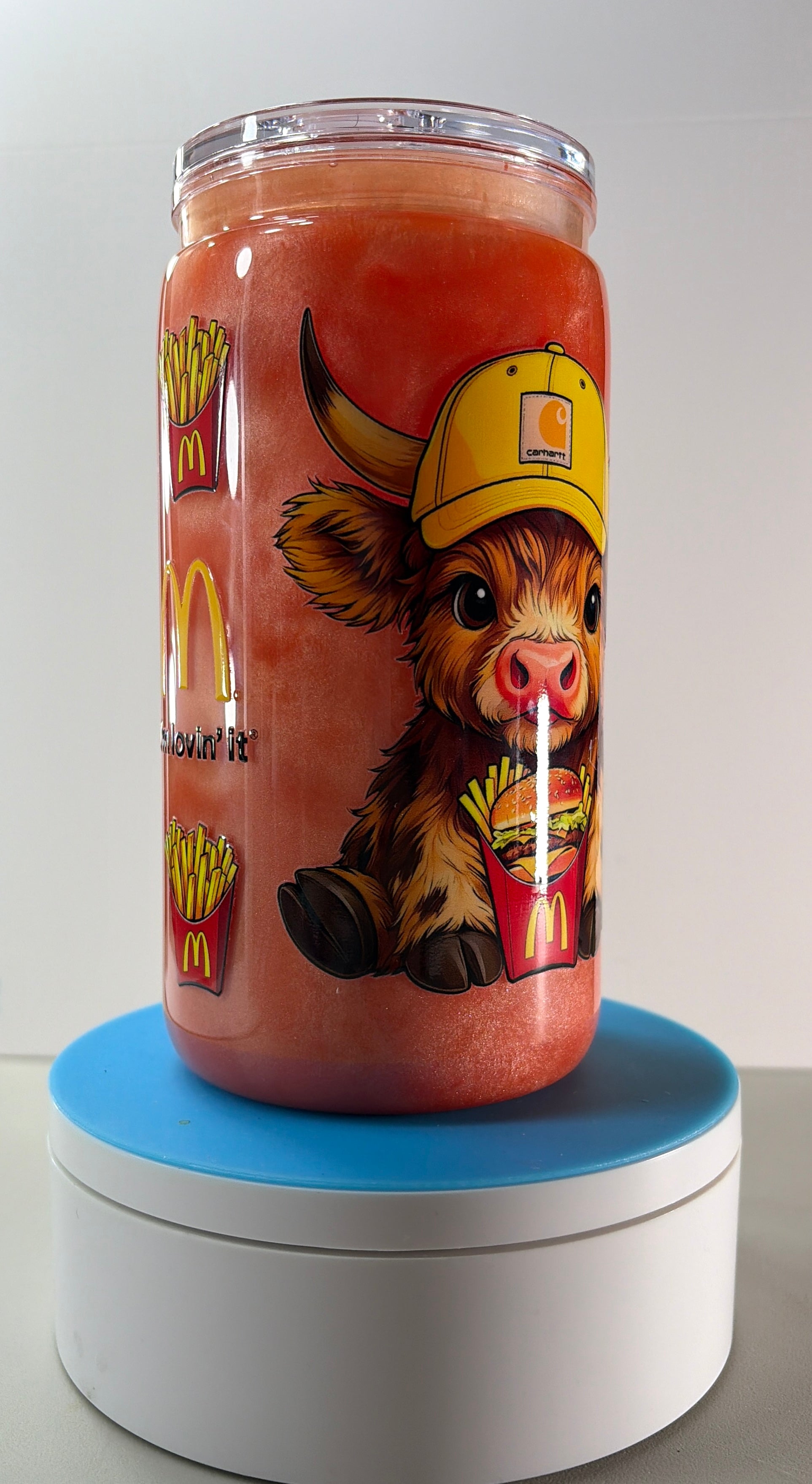 McDonald’s Cow Cateye Snowglobe Tumbler Cup (16oz)