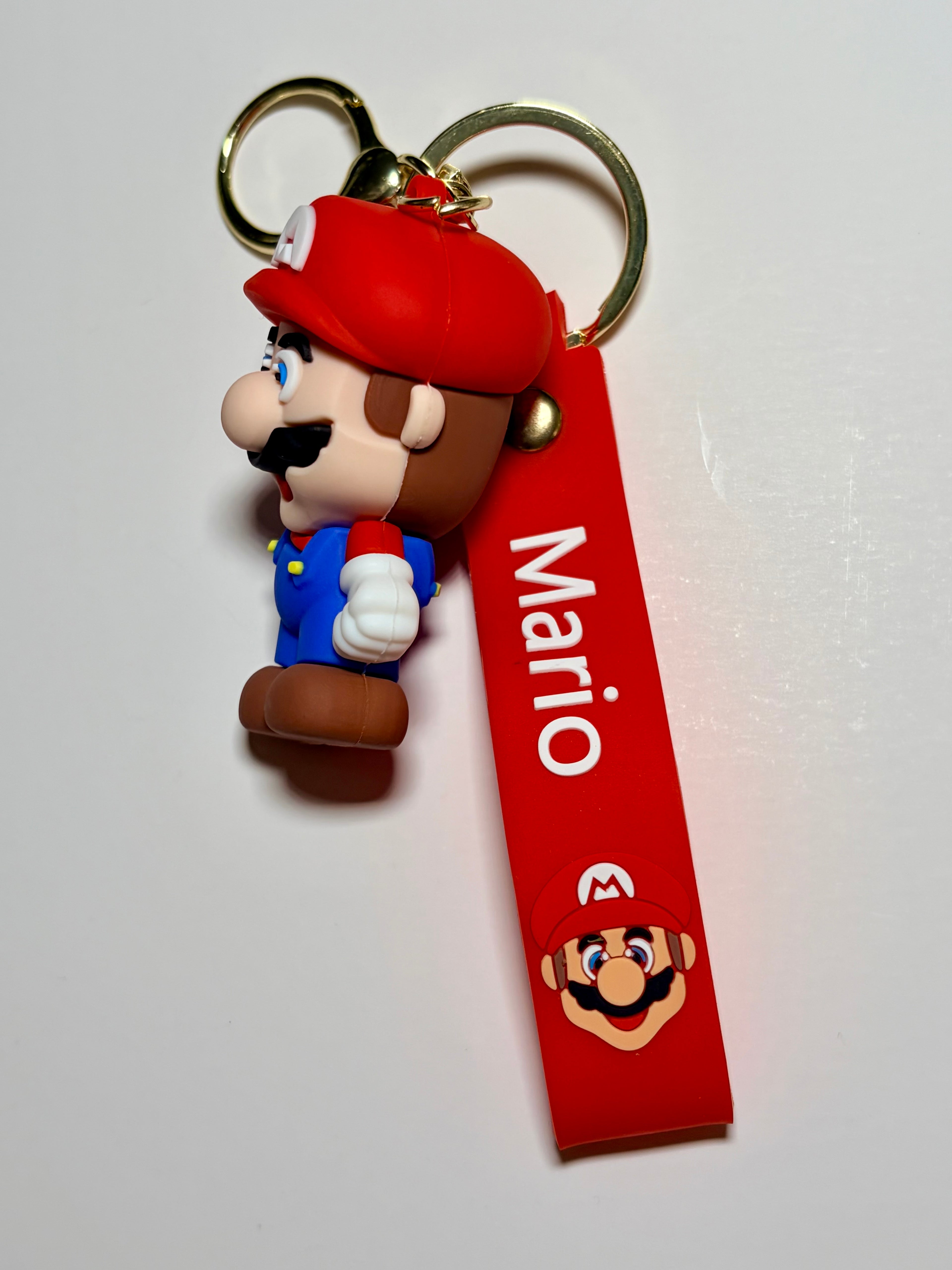 Super Mario Silicone Keychain with Red Wristband