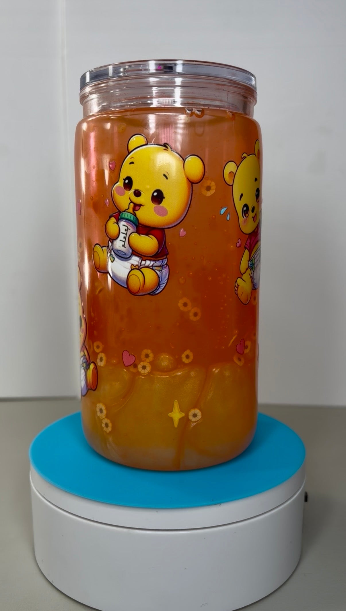 Baby Winnie the Pooh Lava Snowglobe Tumbler Acrylic Cup (16oz)