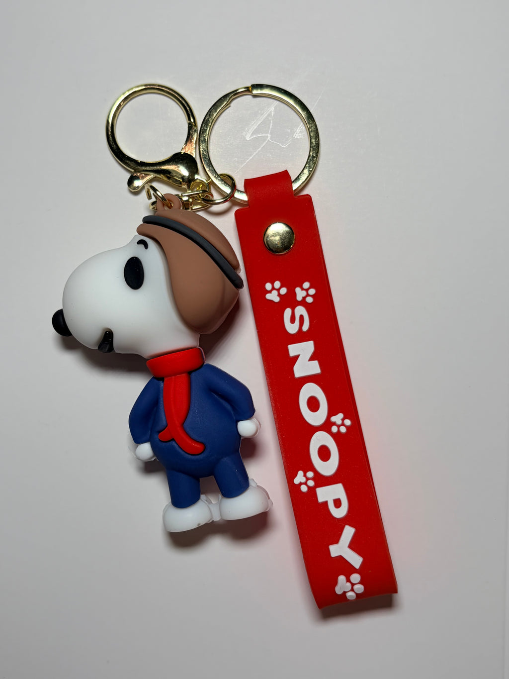 Pilot Snoopy Keychain with Red Wristband