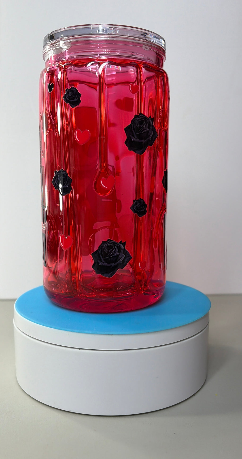 Jack and Sally Nightmare Before Christmas Honey Drip Snowglobe Acrylic Tumbler Cup (16oz)