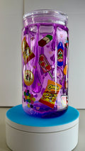 Hispanic Candy Snacks Honey Drip Snowglobe Tumbler Cup (16oz)