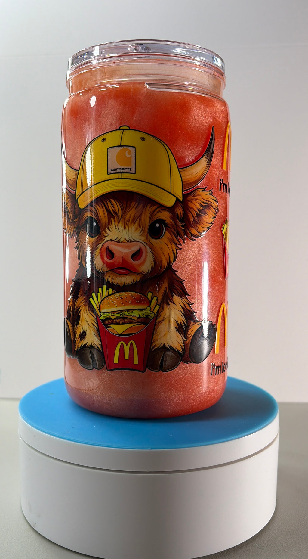 McDonald’s Cow Cateye Snowglobe Tumbler Cup (16oz)