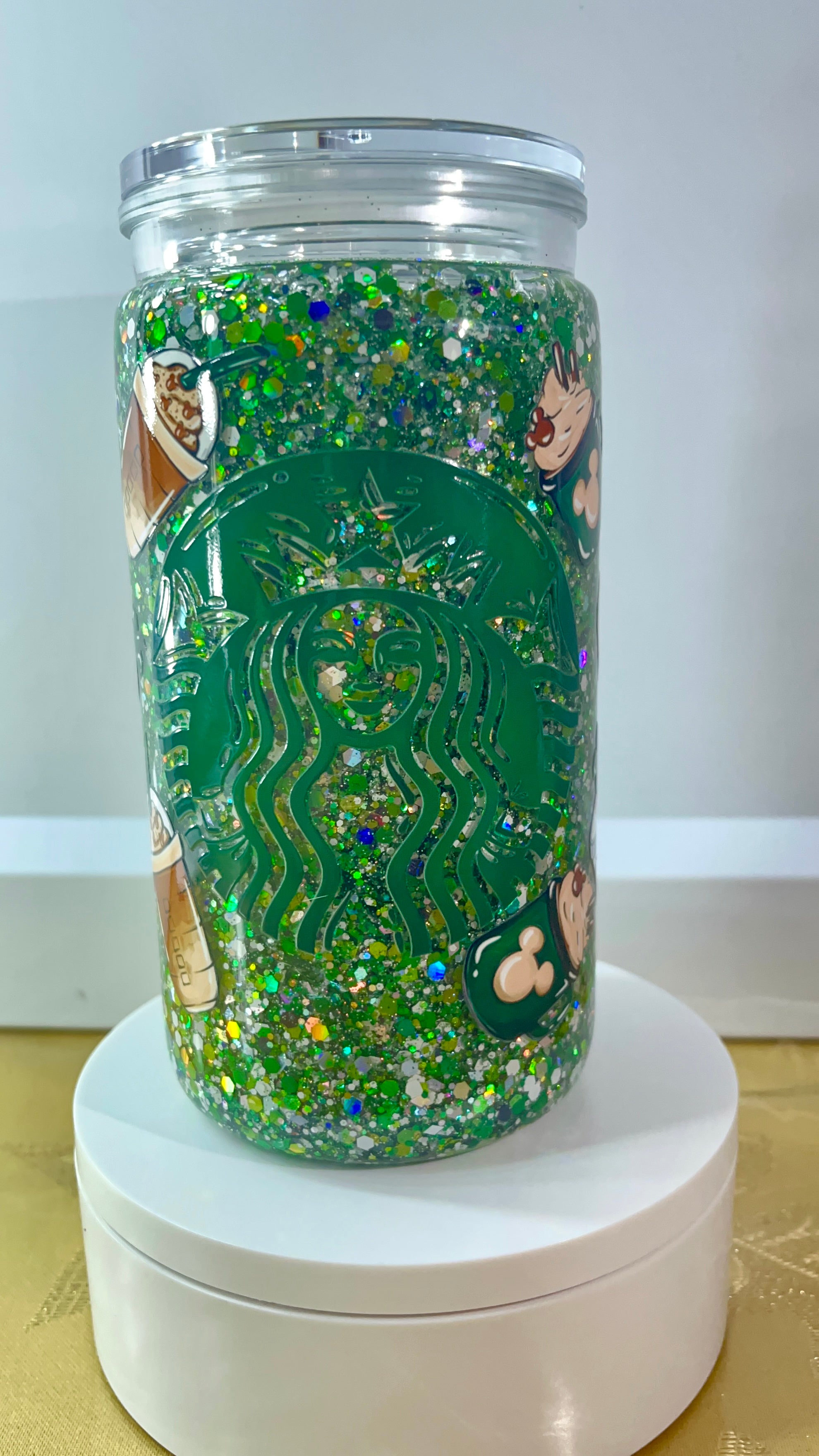 Starbucks Glitter Snowglobe Tumbler Cup (16oz)