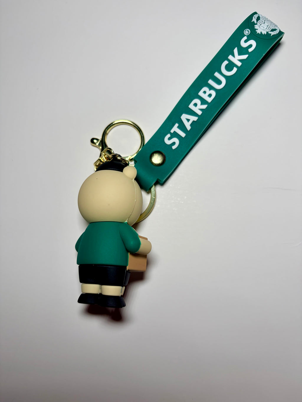 Cute Starbucks Bearista with Cat Box Keychain