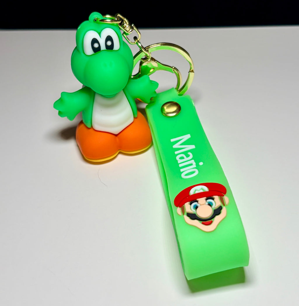 Yoshi Silicone Keychain with Green Wristband