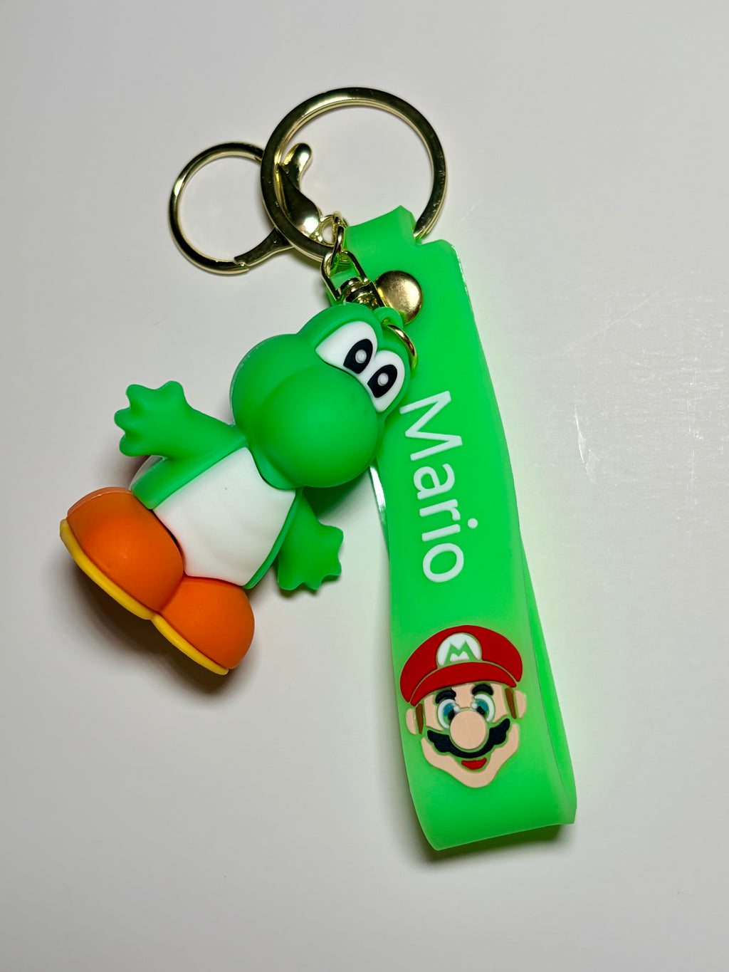 Yoshi Silicone Keychain with Green Wristband