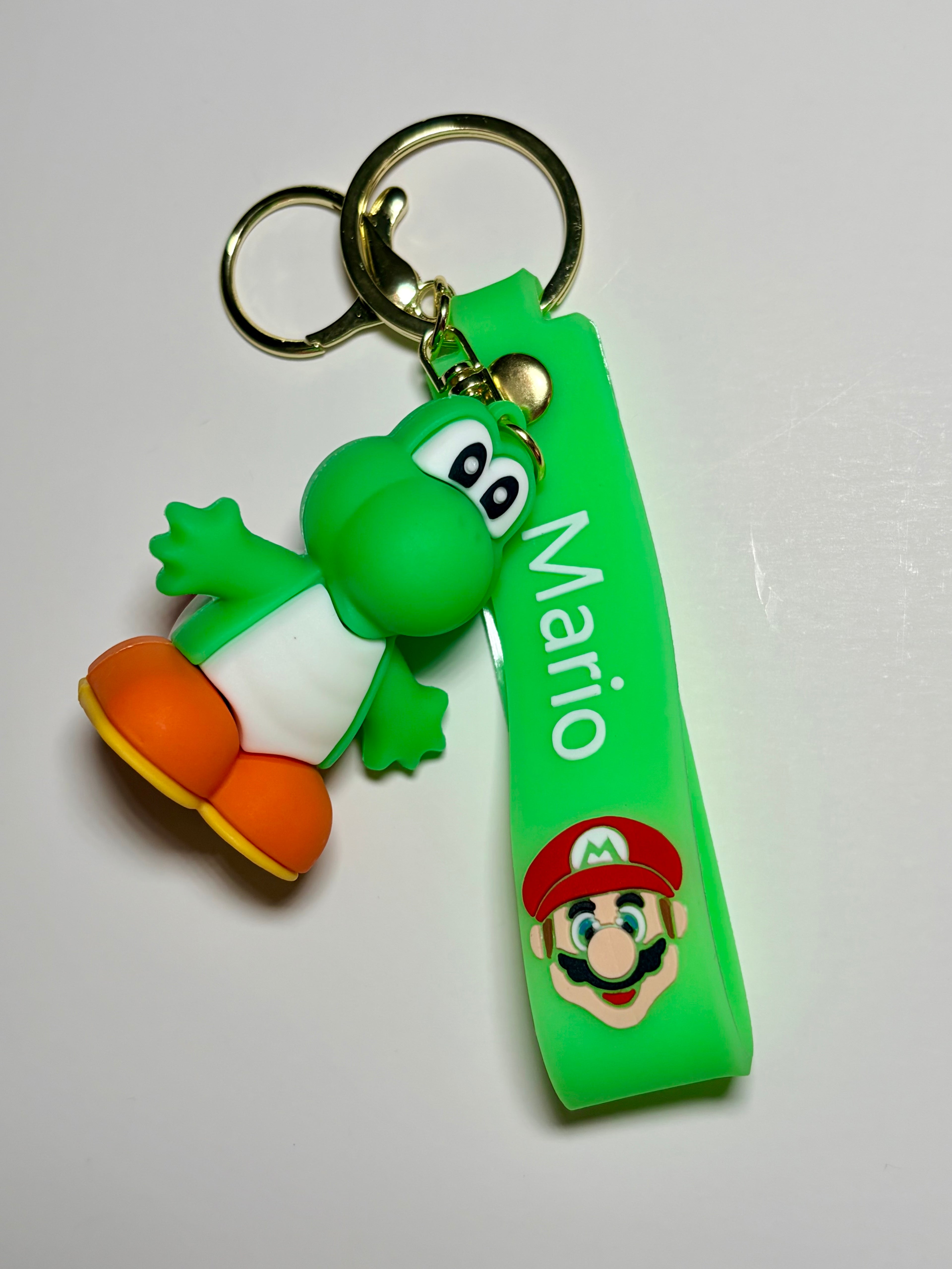 Yoshi Silicone Keychain with Green Wristband