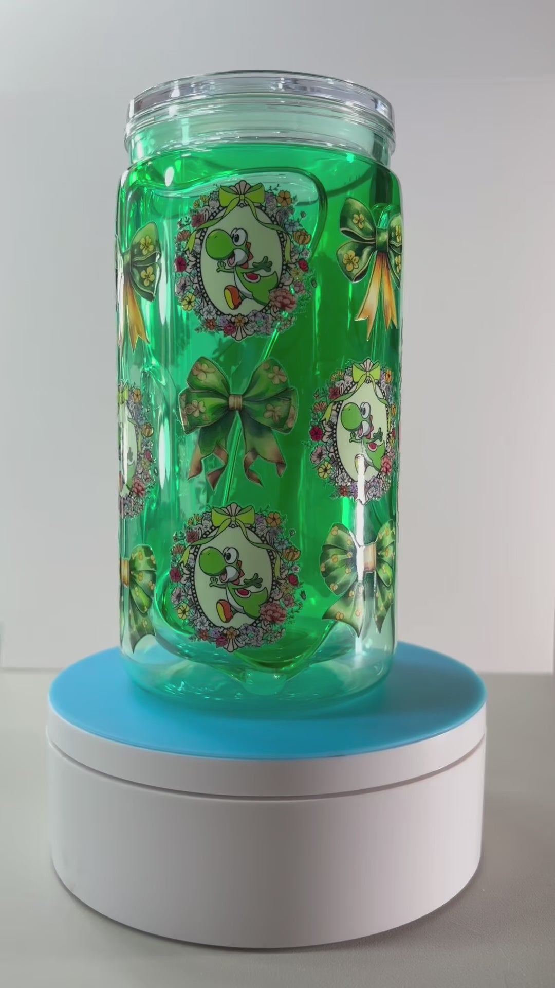 Yoshi Honey Drip Snowglobe Tumbler Cup (16oz)