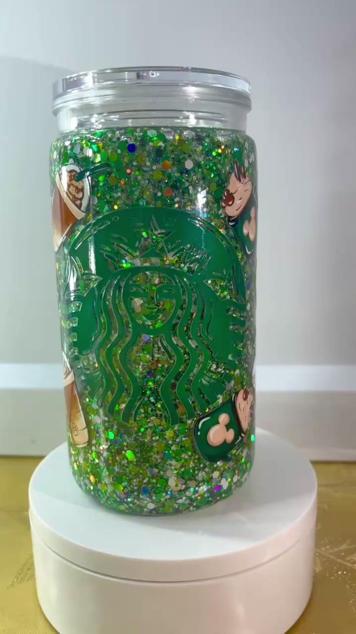 Starbucks Glitter Snowglobe Tumbler Cup (16oz)